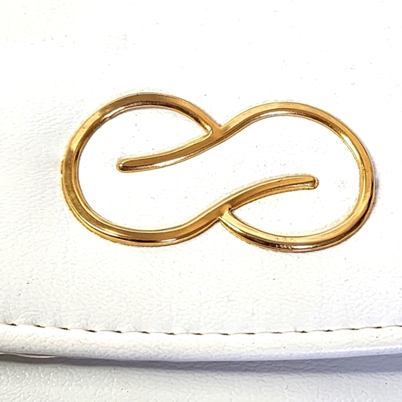 Vintage White One Snap Clutch Purse Bag - Picture 5 of 8